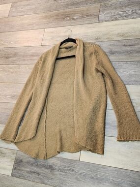 Wooden Ships Tan Open-Front Knit Cardigan Size Medium/Large